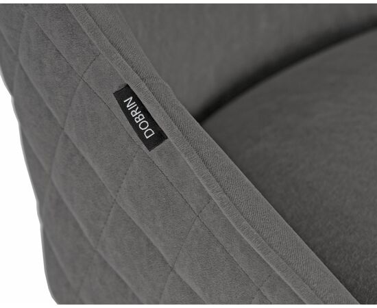 Стул обеденный DOBRIN STELLA, ЭМАЛЬ ЧЕРНЫЙ МУАР велюр Catania Chocolate, изображение 7 | Интернет магазин мебели и декора LifeDekor