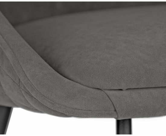 Стул обеденный DOBRIN STELLA, ЭМАЛЬ ЧЕРНЫЙ МУАР велюр Catania Chocolate, изображение 8 | Интернет магазин мебели и декора LifeDekor