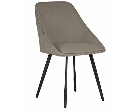 Стул обеденный DOBRIN STELLA, ЭМАЛЬ ЧЕРНЫЙ МУАР велюр Catania Cocoa | Интернет магазин мебели и декора LifeDekor