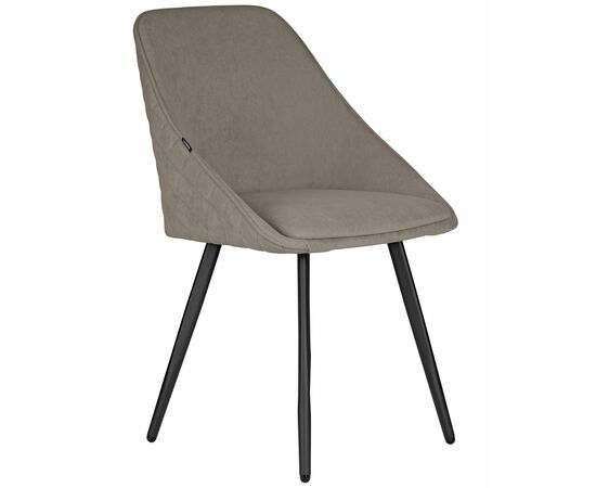 Стул обеденный DOBRIN STELLA, ЭМАЛЬ ЧЕРНЫЙ МУАР велюр Catania Cocoa, изображение 2 | Интернет магазин мебели и декора LifeDekor