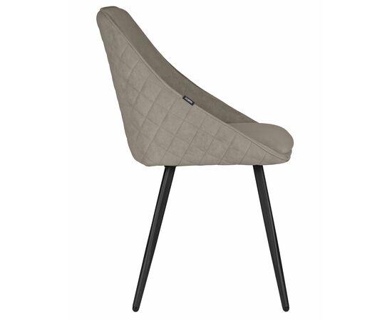 Стул обеденный DOBRIN STELLA, ЭМАЛЬ ЧЕРНЫЙ МУАР велюр Catania Cocoa, изображение 3 | Интернет магазин мебели и декора LifeDekor