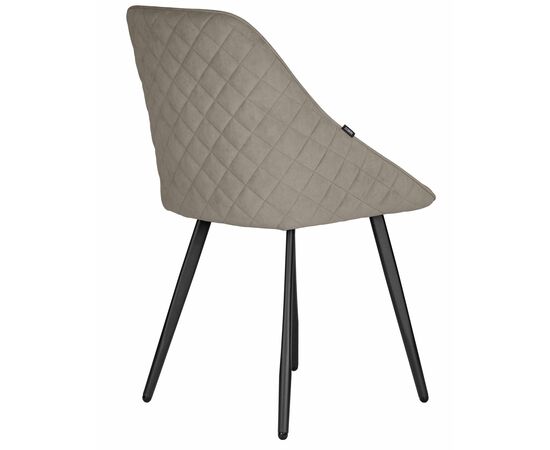 Стул обеденный DOBRIN STELLA, ЭМАЛЬ ЧЕРНЫЙ МУАР велюр Catania Cocoa, изображение 4 | Интернет магазин мебели и декора LifeDekor