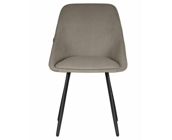 Стул обеденный DOBRIN STELLA, ЭМАЛЬ ЧЕРНЫЙ МУАР велюр Catania Cocoa, изображение 6 | Интернет магазин мебели и декора LifeDekor