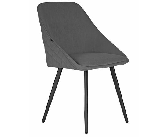 Стул обеденный DOBRIN STELLA, ЭМАЛЬ ЧЕРНЫЙ МУАР велюр Catania Stone, изображение 2 | Интернет магазин мебели и декора LifeDekor