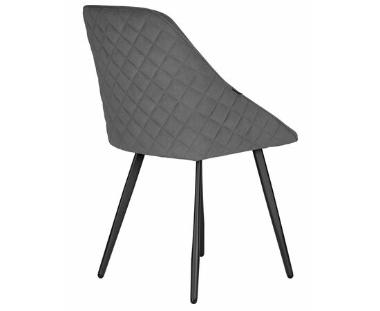 Стул обеденный DOBRIN STELLA, ЭМАЛЬ ЧЕРНЫЙ МУАР велюр Catania Stone, изображение 4 | Интернет магазин мебели и декора LifeDekor