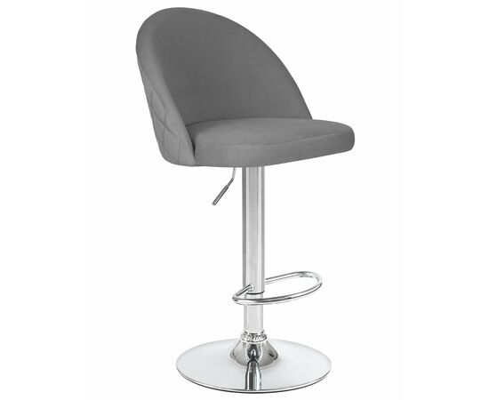 Стул барный DOBRIN MILANA, серый велюр (MJ9-75), Вариант: серый велюр (MJ9-75), изображение 2 | Интернет магазин мебели и декора LifeDekor