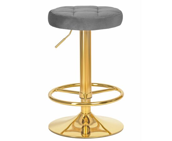 Табурет барный DOBRIN BRUNO GOLD, серый велюр (MJ9-75), Вариант: серый велюр (MJ9-75) | Интернет магазин мебели и декора LifeDekor