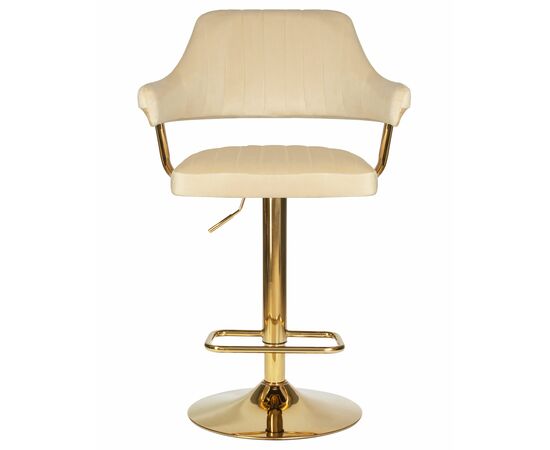Стул барный DOBRIN CHARLY GOLD, бежевый велюр (MJ9-10), Вариант: бежевый велюр (MJ9-10), изображение 6 | Интернет магазин мебели и декора LifeDekor