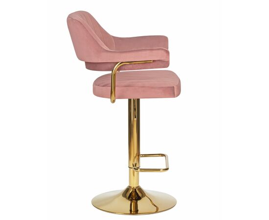 Стул барный DOBRIN CHARLY GOLD, розовый велюр (MJ9-32), Вариант: розовый велюр (MJ9-32), изображение 3 | Интернет магазин мебели и декора LifeDekor