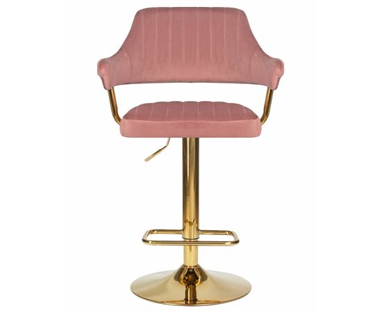 Стул барный DOBRIN CHARLY GOLD, розовый велюр (MJ9-32), Вариант: розовый велюр (MJ9-32), изображение 6 | Интернет магазин мебели и декора LifeDekor