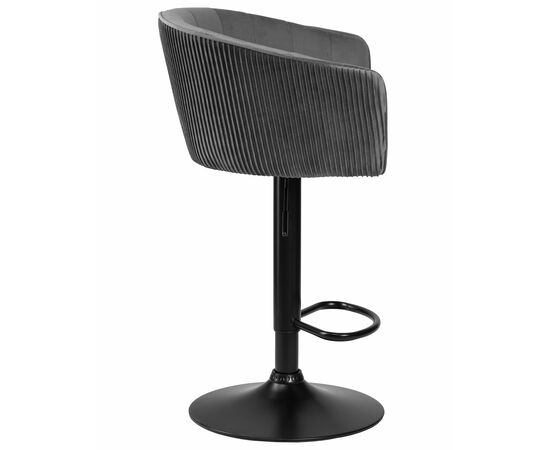 Стул барный DOBRIN DARCY BLACK, серый велюр (1922-19), Вариант: серый велюр (1922-19), изображение 3 | Интернет магазин мебели и декора LifeDekor