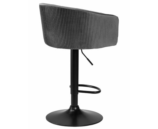 Стул барный DOBRIN DARCY BLACK, серый велюр (1922-19), Вариант: серый велюр (1922-19), изображение 4 | Интернет магазин мебели и декора LifeDekor