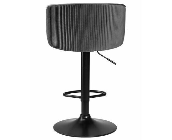 Стул барный DOBRIN DARCY BLACK, серый велюр (1922-19), Вариант: серый велюр (1922-19), изображение 5 | Интернет магазин мебели и декора LifeDekor