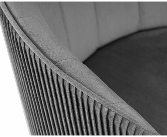 Стул барный DOBRIN DARCY BLACK, серый велюр (1922-19), Вариант: серый велюр (1922-19), изображение 7 | Интернет магазин мебели и декора LifeDekor