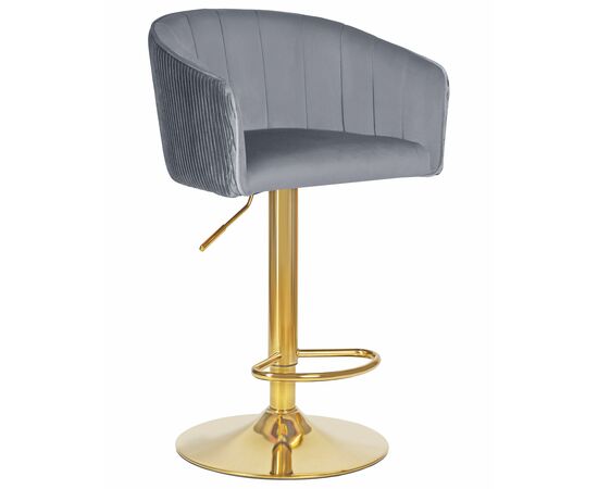 Стул барный DOBRIN DARCY GOLD, серый велюр (1922-19), Вариант: серый велюр (1922-19) | Интернет магазин мебели и декора LifeDekor