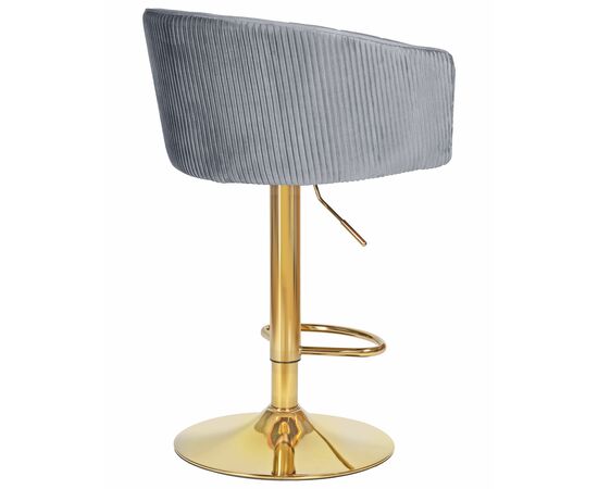 Стул барный DOBRIN DARCY GOLD, серый велюр (1922-19), Вариант: серый велюр (1922-19), изображение 4 | Интернет магазин мебели и декора LifeDekor