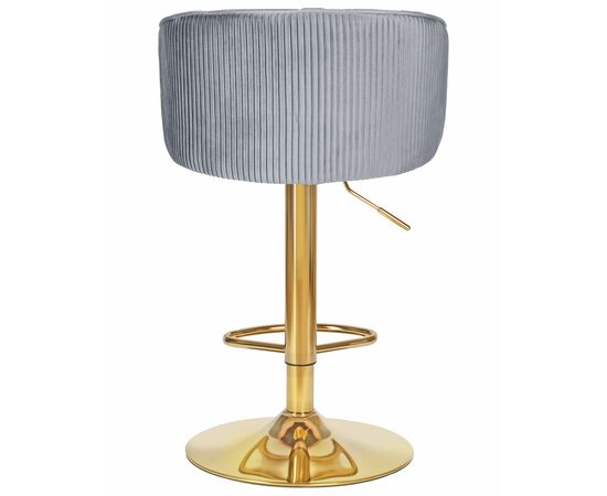 Стул барный DOBRIN DARCY GOLD, серый велюр (1922-19), Вариант: серый велюр (1922-19), изображение 5 | Интернет магазин мебели и декора LifeDekor