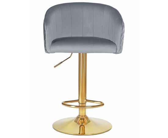 Стул барный DOBRIN DARCY GOLD, серый велюр (1922-19), Вариант: серый велюр (1922-19), изображение 6 | Интернет магазин мебели и декора LifeDekor