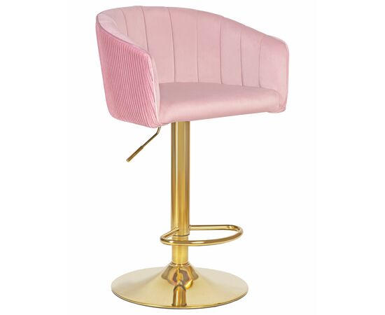 Стул барный DOBRIN DARCY GOLD, розовый велюр (1922-16), Вариант: розовый велюр (1922-16) | Интернет магазин мебели и декора LifeDekor