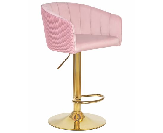 Стул барный DOBRIN DARCY GOLD, розовый велюр (1922-16), Вариант: розовый велюр (1922-16), изображение 2 | Интернет магазин мебели и декора LifeDekor