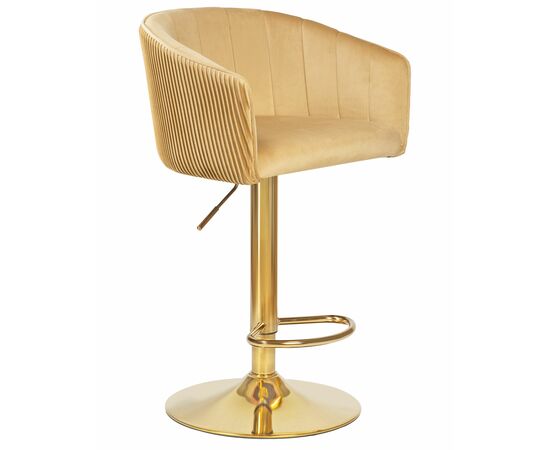 Стул барный DOBRIN DARCY GOLD, песочный велюр (1922-3), Вариант: песочный велюр (1922-3), изображение 2 | Интернет магазин мебели и декора LifeDekor
