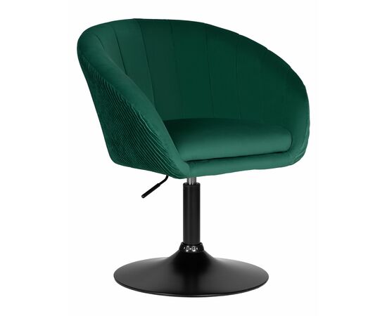 Кресло дизайнерское DOBRIN EDISON BLACK, зеленый велюр (1922-9), Вариант: зеленый велюр (1922-9) | Интернет магазин мебели и декора LifeDekor