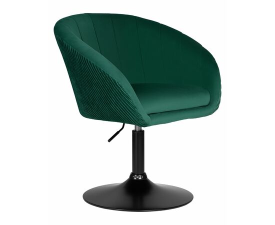 Кресло дизайнерское DOBRIN EDISON BLACK, зеленый велюр (1922-9), Вариант: зеленый велюр (1922-9), изображение 2 | Интернет магазин мебели и декора LifeDekor