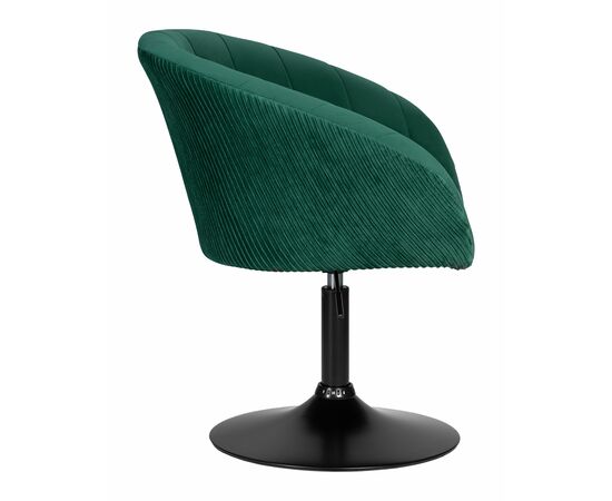 Кресло дизайнерское DOBRIN EDISON BLACK, зеленый велюр (1922-9), Вариант: зеленый велюр (1922-9), изображение 3 | Интернет магазин мебели и декора LifeDekor