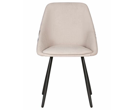 Стул обеденный DOBRIN MARKUS, ЭМАЛЬ ЧЕРНЫЙ МУАР ткань Candy Silver+Escada Ocean, изображение 6 | Интернет магазин мебели и декора LifeDekor