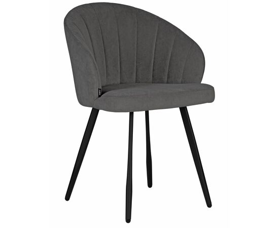 Стул обеденный DOBRIN NAOMI, ЭМАЛЬ ЧЕРНЫЙ МУАР велюр Catania Chocolate | Интернет магазин мебели и декора LifeDekor