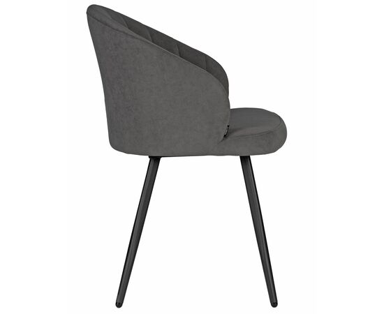 Стул обеденный DOBRIN NAOMI, ЭМАЛЬ ЧЕРНЫЙ МУАР велюр Catania Chocolate, изображение 3 | Интернет магазин мебели и декора LifeDekor