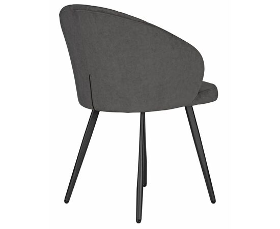 Стул обеденный DOBRIN NAOMI, ЭМАЛЬ ЧЕРНЫЙ МУАР велюр Catania Chocolate, изображение 4 | Интернет магазин мебели и декора LifeDekor