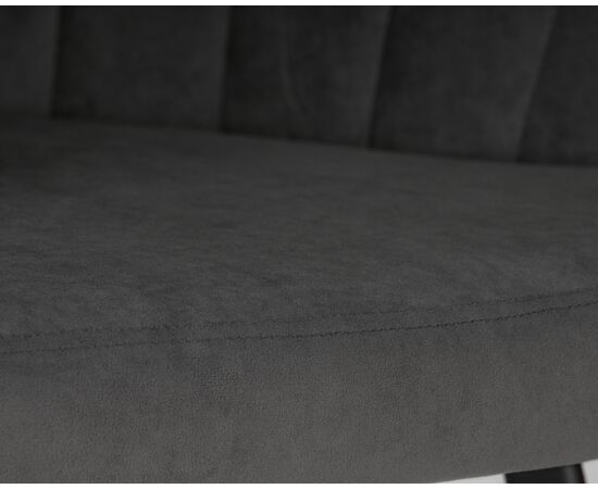 Стул обеденный DOBRIN NAOMI, ЭМАЛЬ ЧЕРНЫЙ МУАР велюр Catania Chocolate, изображение 7 | Интернет магазин мебели и декора LifeDekor