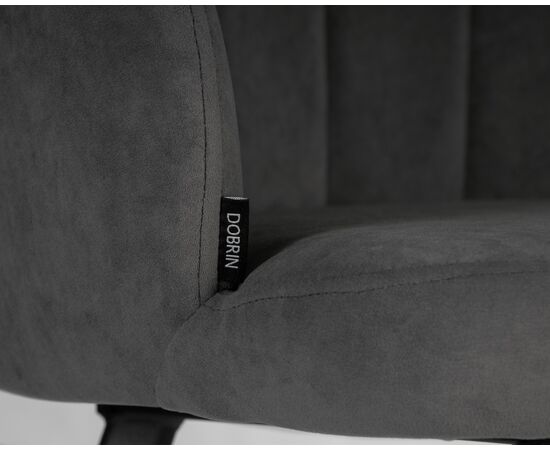 Стул обеденный DOBRIN NAOMI, ЭМАЛЬ ЧЕРНЫЙ МУАР велюр Catania Chocolate, изображение 9 | Интернет магазин мебели и декора LifeDekor