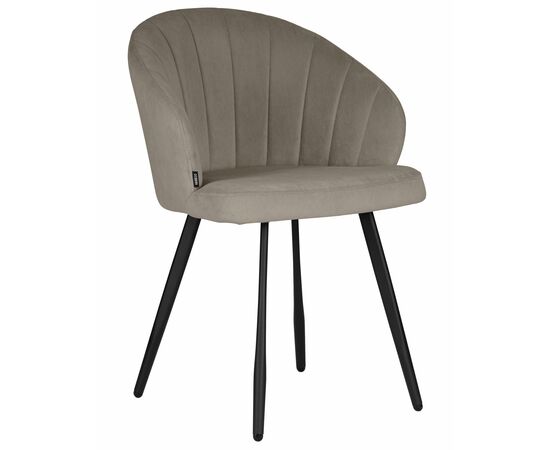 Стул обеденный DOBRIN NAOMI, ЭМАЛЬ ЧЕРНЫЙ МУАР велюр Catania Cocoa | Интернет магазин мебели и декора LifeDekor