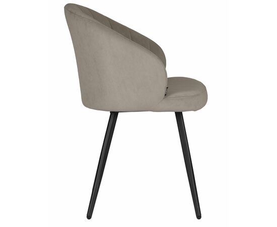 Стул обеденный DOBRIN NAOMI, ЭМАЛЬ ЧЕРНЫЙ МУАР велюр Catania Cocoa, изображение 3 | Интернет магазин мебели и декора LifeDekor