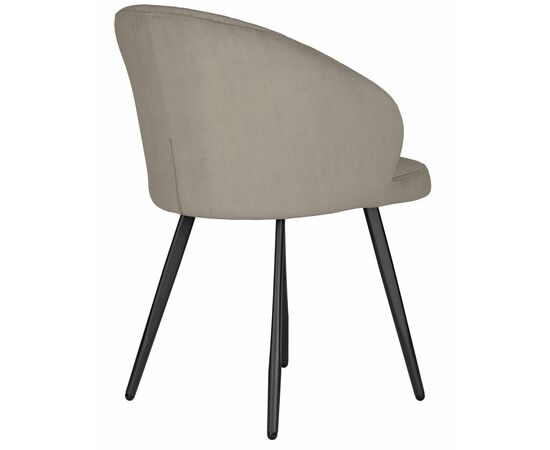 Стул обеденный DOBRIN NAOMI, ЭМАЛЬ ЧЕРНЫЙ МУАР велюр Catania Cocoa, изображение 4 | Интернет магазин мебели и декора LifeDekor