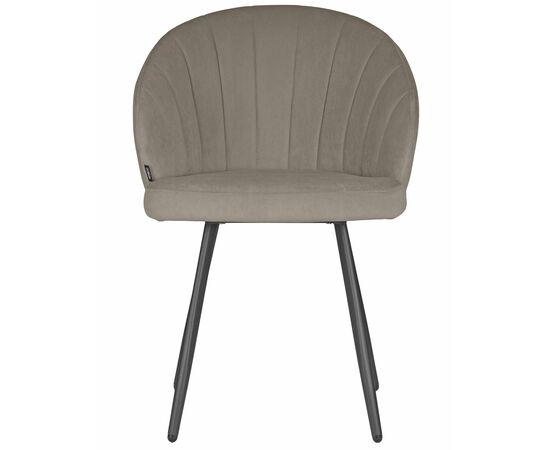 Стул обеденный DOBRIN NAOMI, ЭМАЛЬ ЧЕРНЫЙ МУАР велюр Catania Cocoa, изображение 6 | Интернет магазин мебели и декора LifeDekor