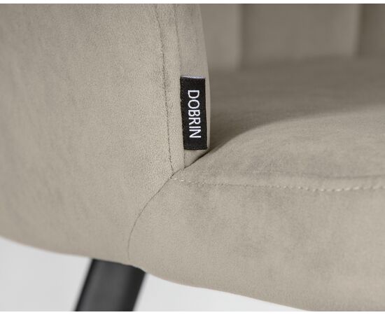 Стул обеденный DOBRIN NAOMI, ЭМАЛЬ ЧЕРНЫЙ МУАР велюр Catania Cocoa, изображение 7 | Интернет магазин мебели и декора LifeDekor