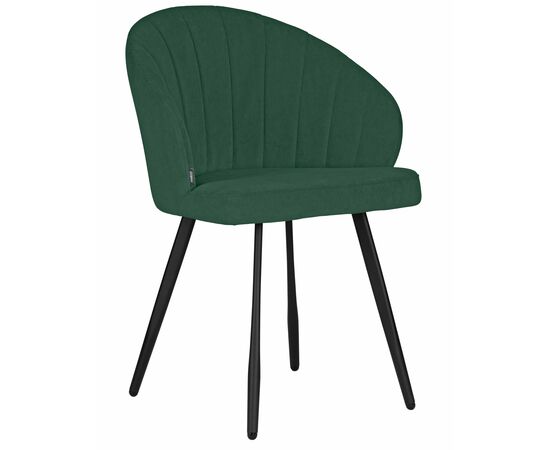 Стул обеденный DOBRIN NAOMI, ЭМАЛЬ ЧЕРНЫЙ МУАР велюр Catania Izumrud | Интернет магазин мебели и декора LifeDekor