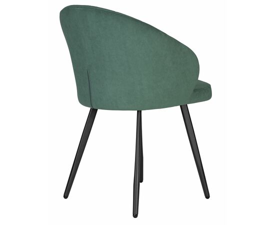 Стул обеденный DOBRIN NAOMI, ЭМАЛЬ ЧЕРНЫЙ МУАР велюр Catania Izumrud, изображение 4 | Интернет магазин мебели и декора LifeDekor