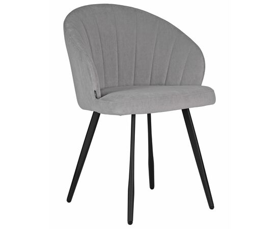 Стул обеденный DOBRIN NAOMI, ЭМАЛЬ ЧЕРНЫЙ МУАР велюр Catania Smoke | Интернет магазин мебели и декора LifeDekor