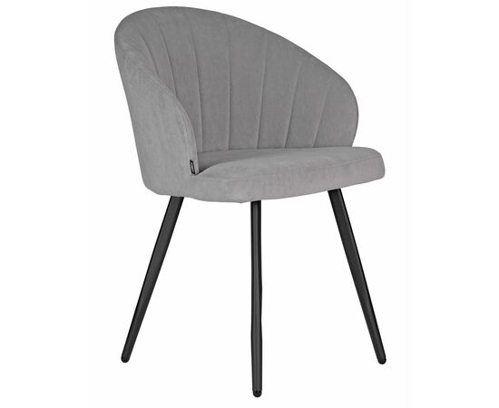 Стул обеденный DOBRIN NAOMI, ЭМАЛЬ ЧЕРНЫЙ МУАР велюр Catania Smoke, изображение 2 | Интернет магазин мебели и декора LifeDekor