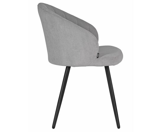Стул обеденный DOBRIN NAOMI, ЭМАЛЬ ЧЕРНЫЙ МУАР велюр Catania Smoke, изображение 3 | Интернет магазин мебели и декора LifeDekor