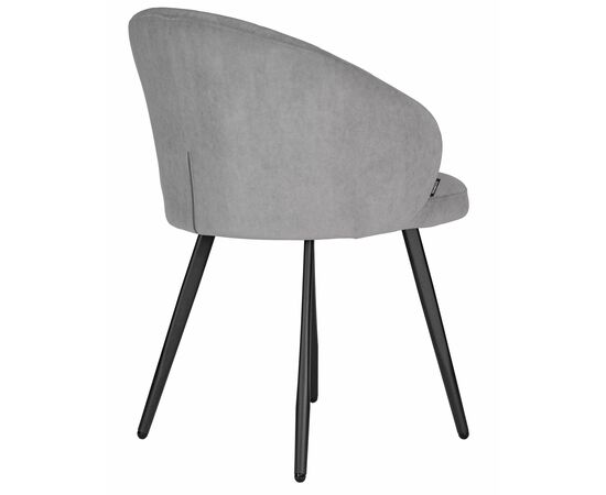 Стул обеденный DOBRIN NAOMI, ЭМАЛЬ ЧЕРНЫЙ МУАР велюр Catania Smoke, изображение 4 | Интернет магазин мебели и декора LifeDekor