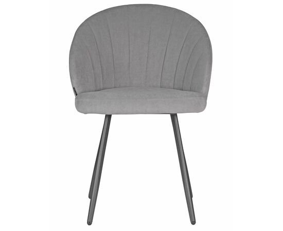 Стул обеденный DOBRIN NAOMI, ЭМАЛЬ ЧЕРНЫЙ МУАР велюр Catania Smoke, изображение 6 | Интернет магазин мебели и декора LifeDekor