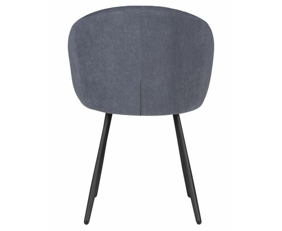 Стул обеденный DOBRIN NAOMI, ЭМАЛЬ ЧЕРНЫЙ МУАР велюр Catania Steel, изображение 5 | Интернет магазин мебели и декора LifeDekor