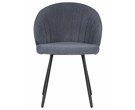 Стул обеденный DOBRIN NAOMI, ЭМАЛЬ ЧЕРНЫЙ МУАР велюр Catania Steel, изображение 6 | Интернет магазин мебели и декора LifeDekor