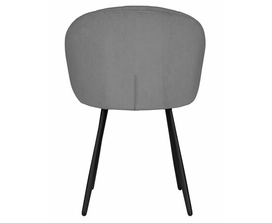 Стул обеденный DOBRIN NAOMI, ЭМАЛЬ ЧЕРНЫЙ МУАР велюр Catania Stone, изображение 5 | Интернет магазин мебели и декора LifeDekor