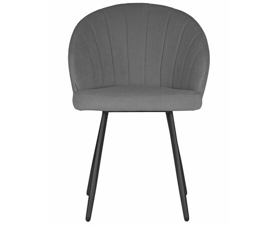 Стул обеденный DOBRIN NAOMI, ЭМАЛЬ ЧЕРНЫЙ МУАР велюр Catania Stone, изображение 6 | Интернет магазин мебели и декора LifeDekor